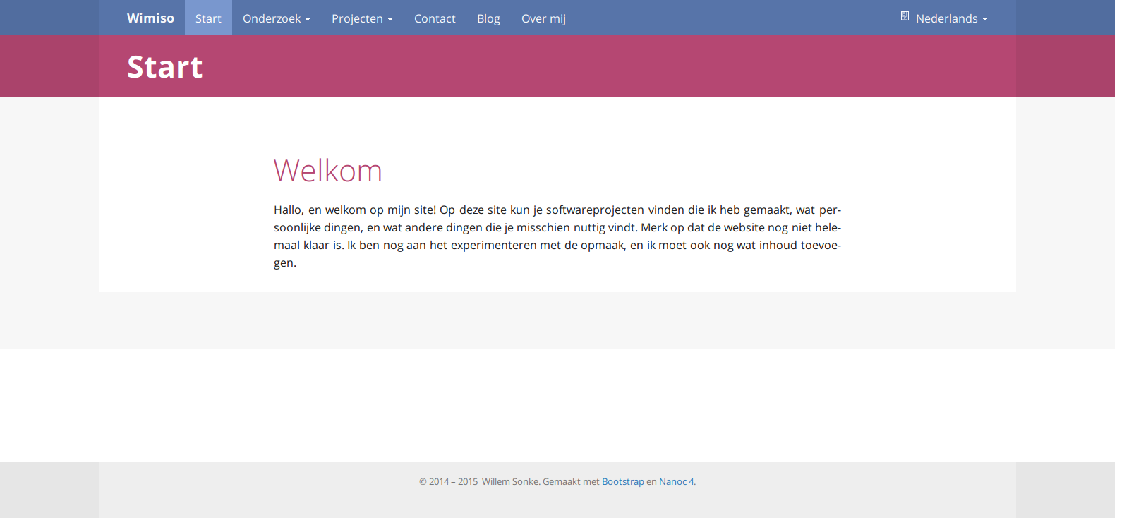 De startpagina op 19 augustus